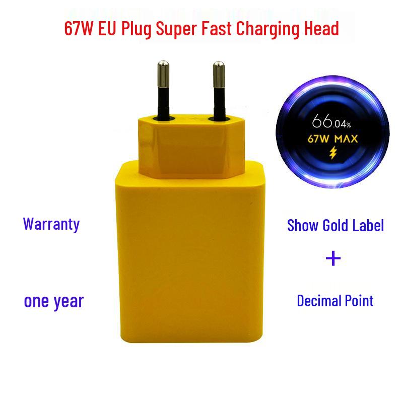 Xiaomi 67W EU Charger for Poco X3/Note 11 Pro with Flash Charge Cable