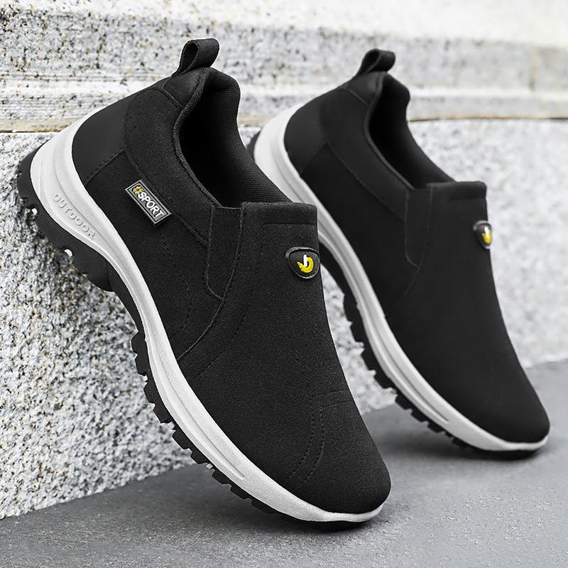 Shoes Men's Spring New Large-size Men's Shoes Solid Color Versatile Elderly Shoes Soft-soled Walking Casual Shoes