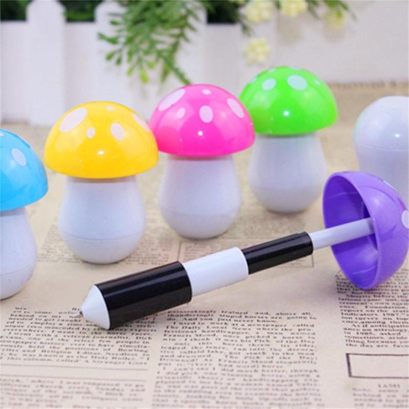 6Pcs Novelty Mushroom Ballpoint Pen Funny Writing Pen Christmas Stocking Fillers for Kid Boy Girl Christmas Party Favor