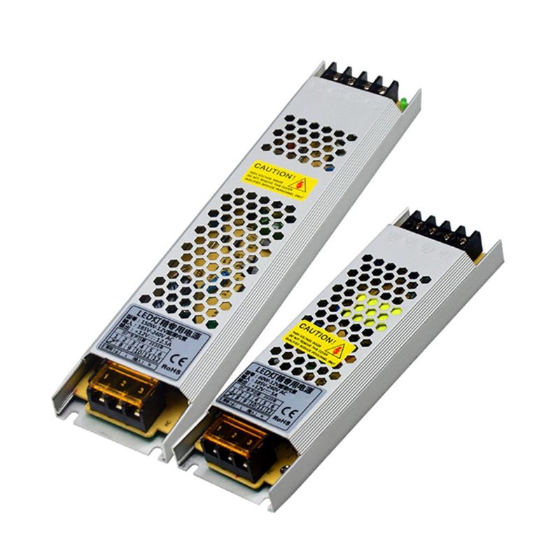 12V/24V 100W/60W Ultra Thin LED Power Supply 180-260V Light Box Built-in Switching Transformer for LED Strip Light