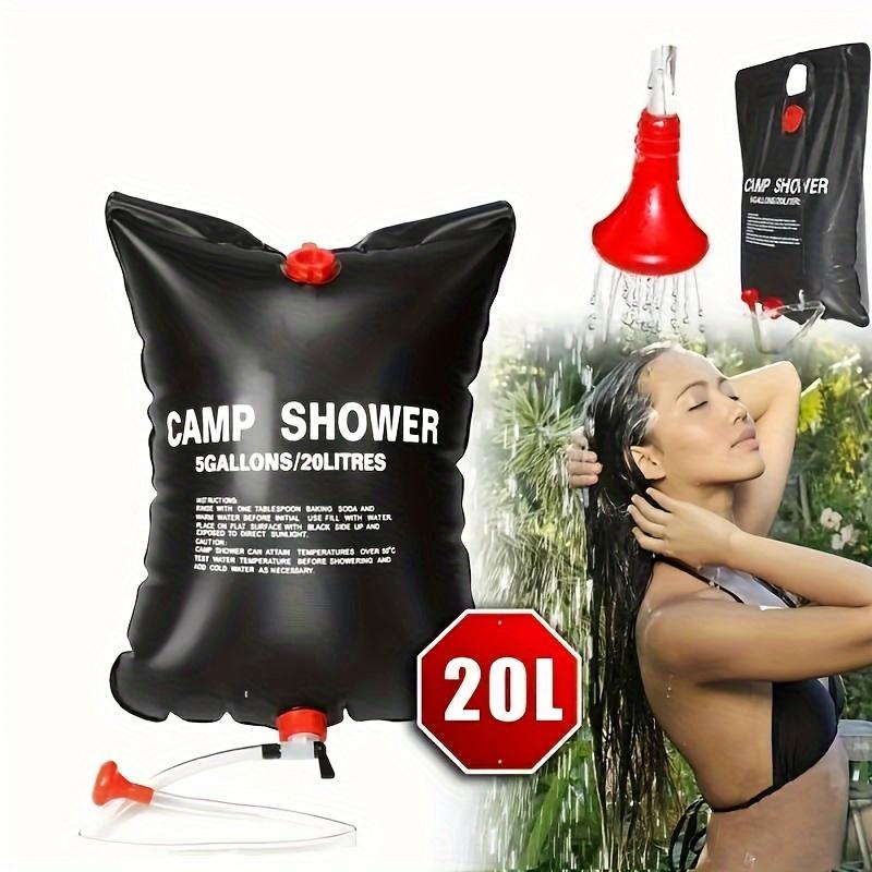 20L Portable Camping Shower Bag With Removable Hose On Off Switchable Shower Head Car Camping Equipment Picnic Water Storage Bag