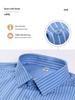 Men's Non-Iron Long Sleeve Cotton Shirt: Business Casual Solid & Stripe