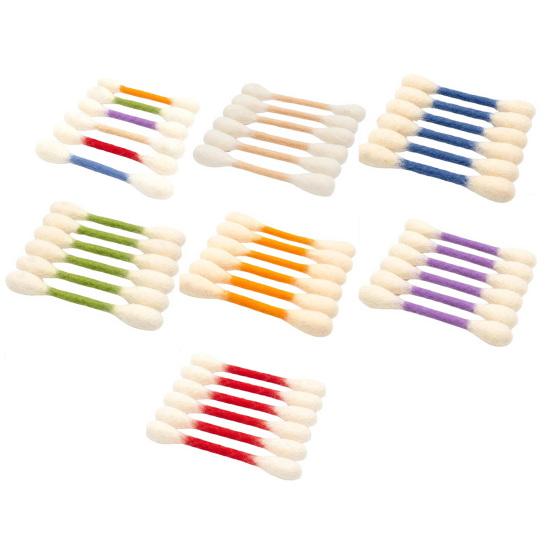 6Pcs Cotton Swab Cat Toys Felt Giant Swab Catnip Cat Toys Kitty Chew Sticks Kitten Kicker Toys for Indoor Cats Teething Enrichment