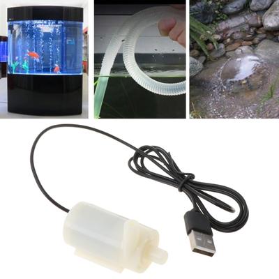 Aquarium Mini-Springbrunnenpumpe USB-betrieben Mini-Motor Wasserpumpe Geräuscharm für Aquarien Aquarium-Brunnen für