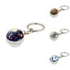 Elegant Nightmare Before Christmas Crystal Glass Ball Keychain Stylish Zinc Alloy Charm