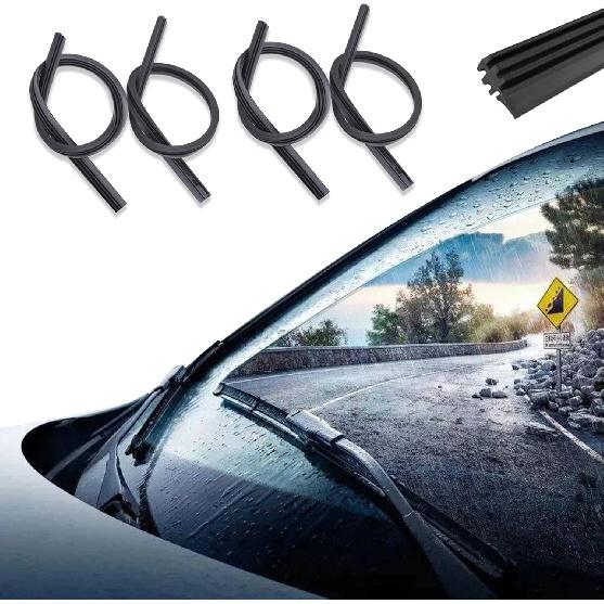 4PCS Wiper Blade Refill, 24 Inch DIY Adjustable Universal Replacement Wiper Blade Refill Replacement for Front and Rear Windshield Wiper Baldes