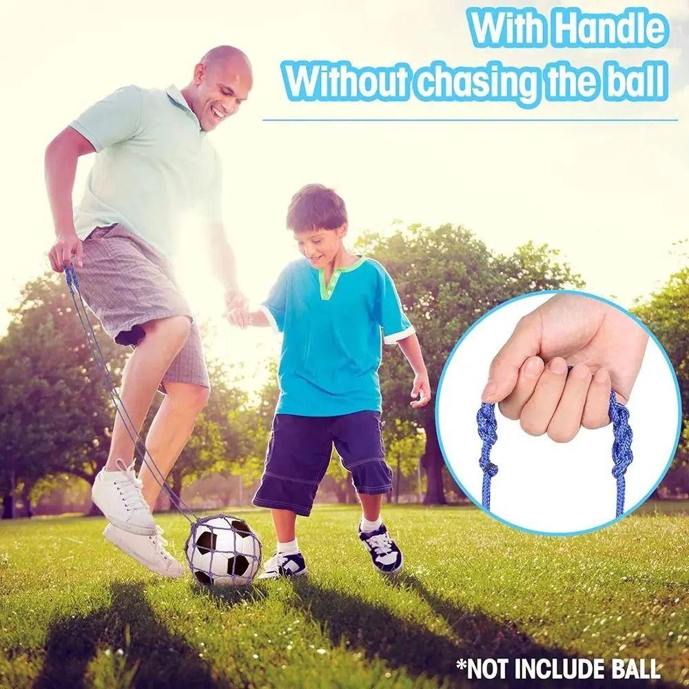 Mesh Bag Soccer Ball Net Kicker Trainer Football Self Trainer Kick Net Pocket  Bounce The Ball