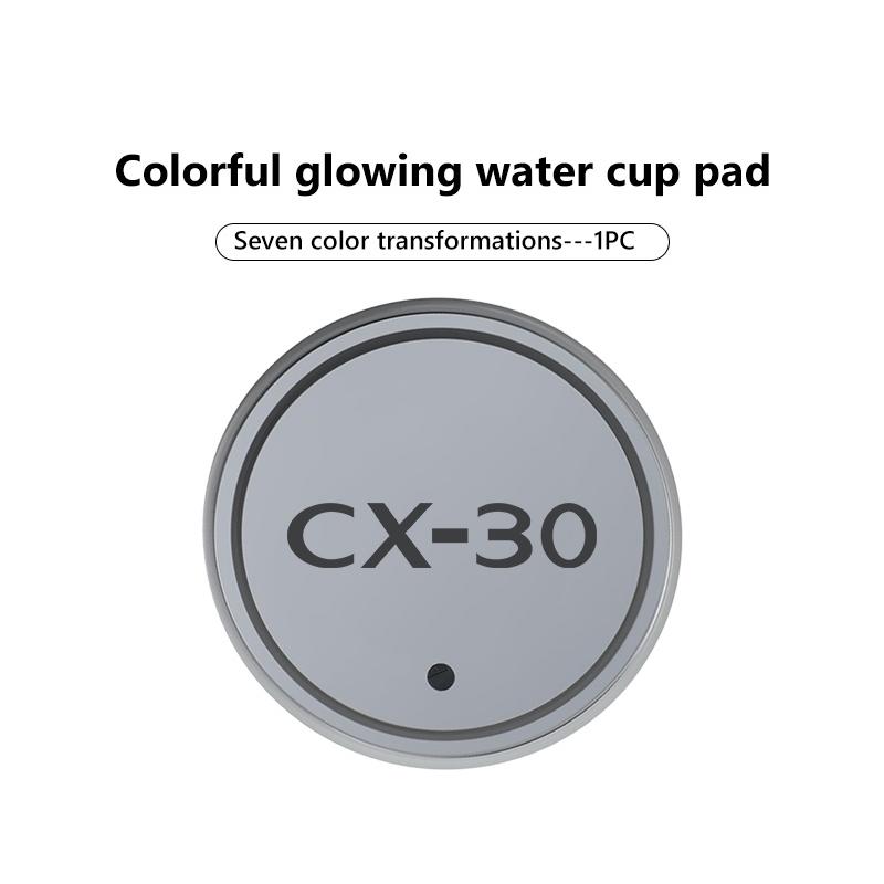 For Mazda Luminous Car Coaster Water Cup Holder Pad Anti-slip Mat 3 4 5 6 7 Atenza Axela Demio CX3 CX5 MP MS CX4 FF3