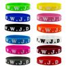 12/24 Stück WWJD Silikonarmbänder Bunt What Would Jesus Do Silikonarmbänder Für Männer Frauen Partygeschenke Christlicher Jesus