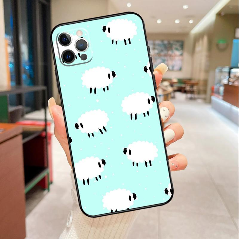 Cute Sheep Phone Case For iPhone 17 16 15 14 13 11 12 Pro Max mini 16 Plus 16e 17 Air Protective Cover