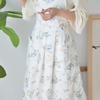 Floral Pattern Cotton Apron Pleated Skirt Korean-style Apron Girls Apron  Household Work