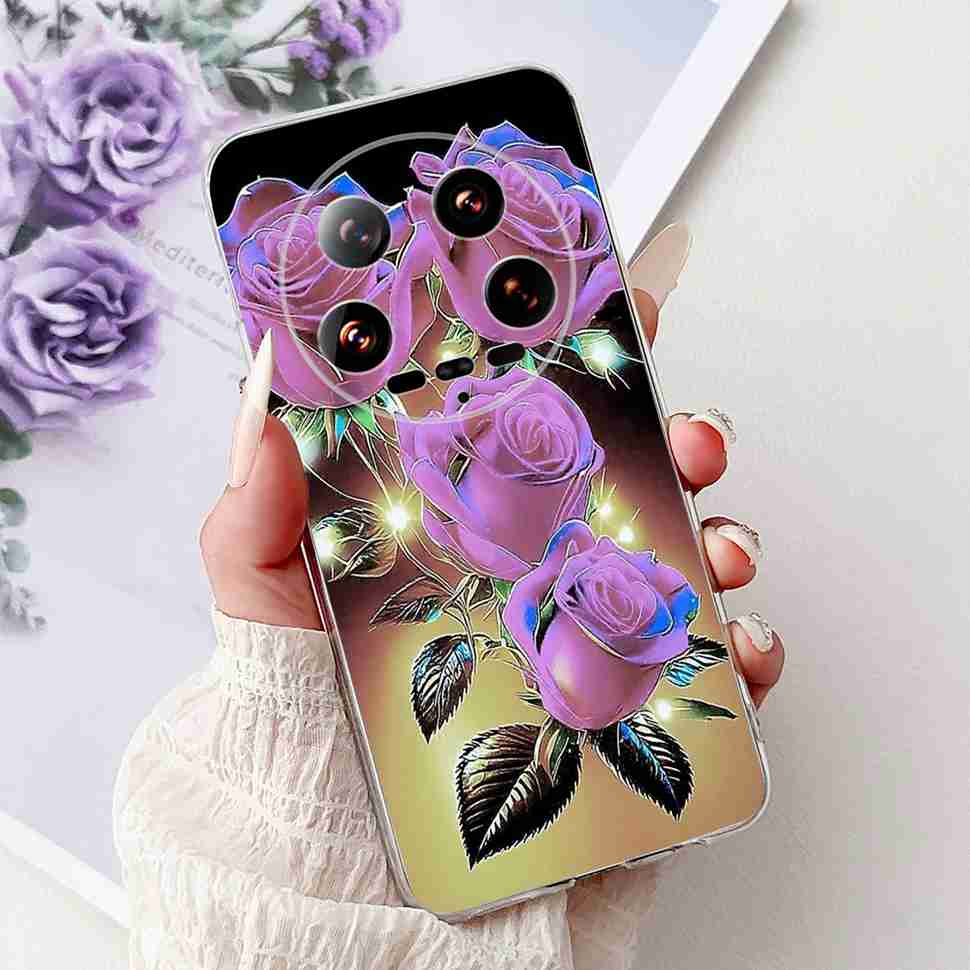 Case For Xiaomi 14 Ultra Butterfly Silicone Soft Phone Cover For Xiaomi Mi 14 Mi14 Ultra Shockproof Back Fundas Xiaomi 14Ultra