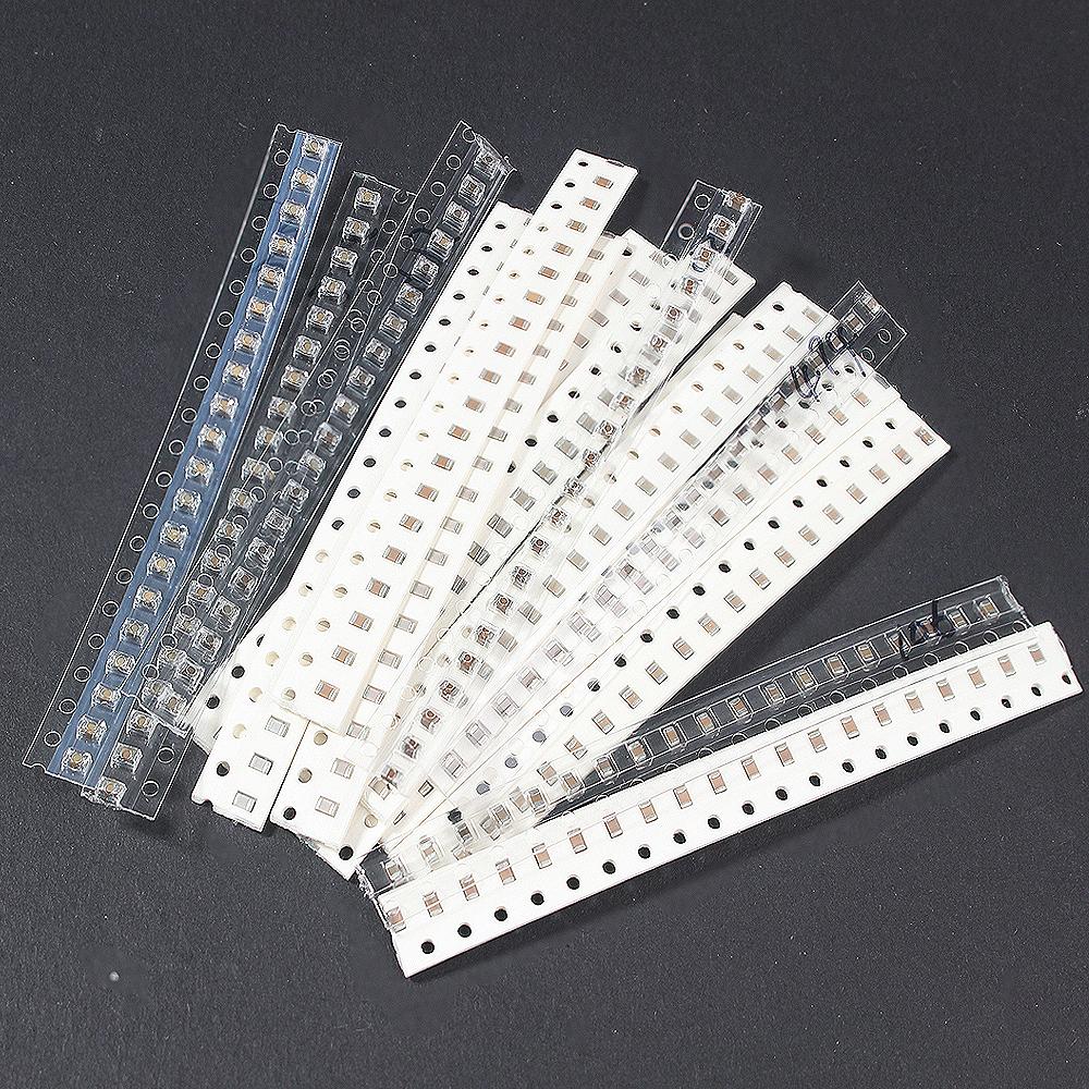 320PCS 0805 Kit de condensatori ceramici SMD 16 valori 10P~226M Pachet de componente electronice Set asortat de condensatori 0,01uF 0,1uF 1uF