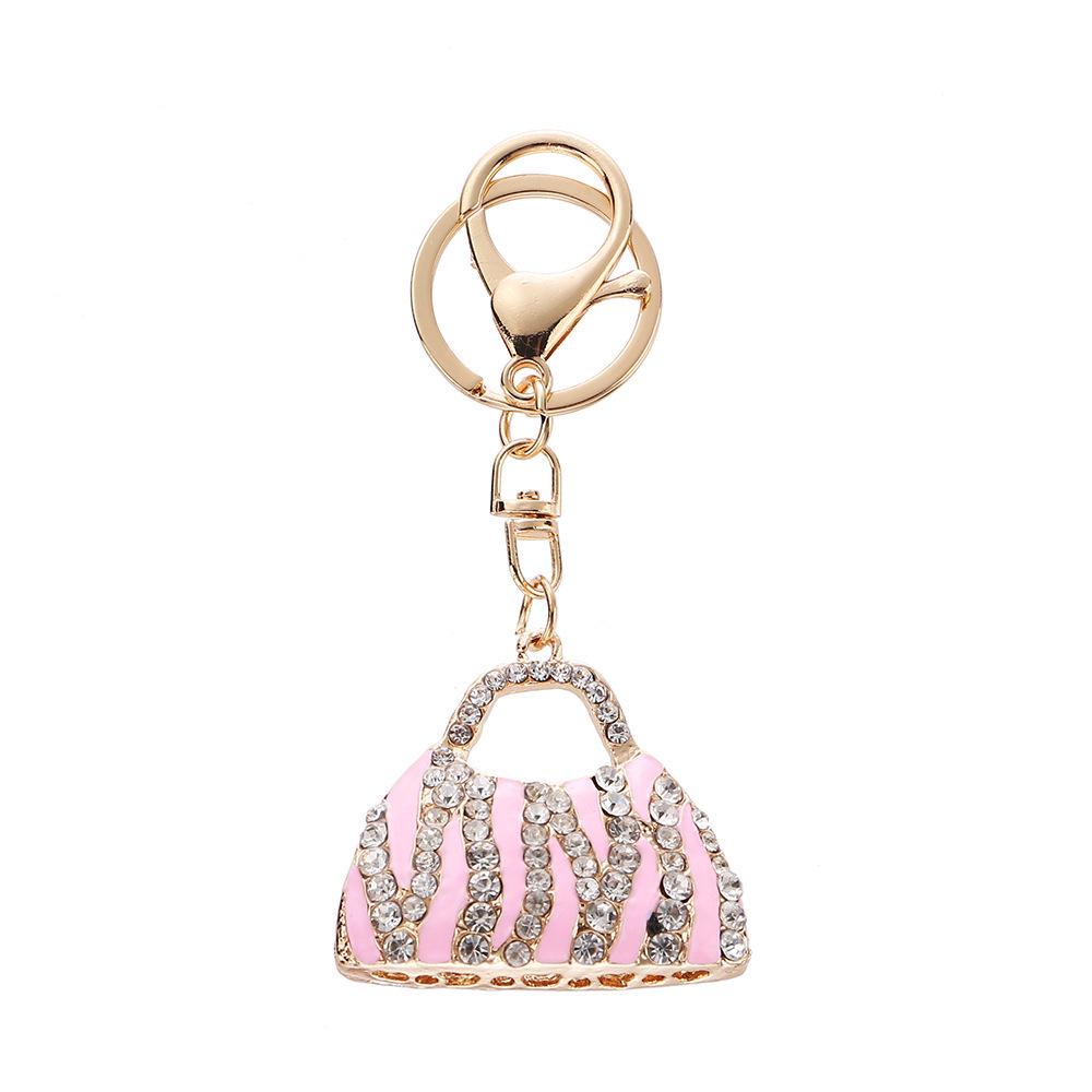 Women's Small Rhinestone Handbag Keychain - Stylish Fragrance-Inspired Accessory