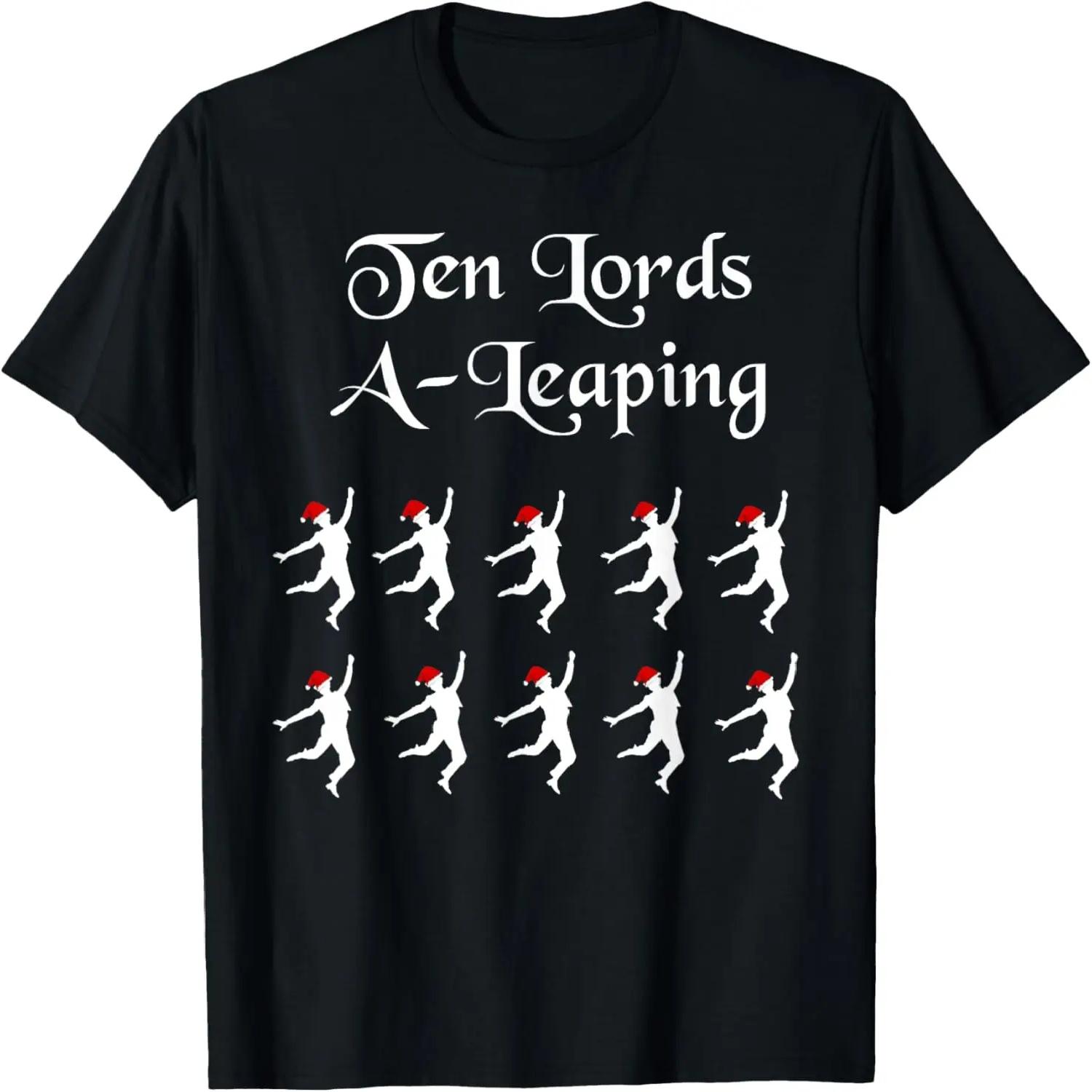 

Funny Christmas Lords A Leaping T-Shirt S чёрный