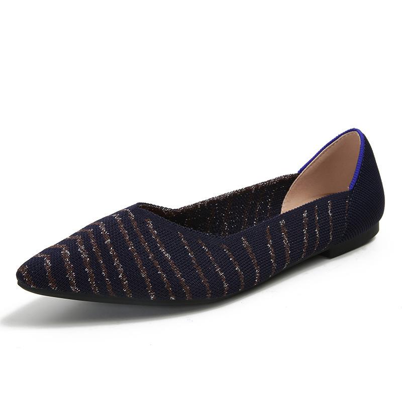 

Туфли на толстом каблуке, вязаные, новый темперамент, фан, мода, леопардовый принт, сочетание цветов, остроносые туфли, плетеные туфли 34