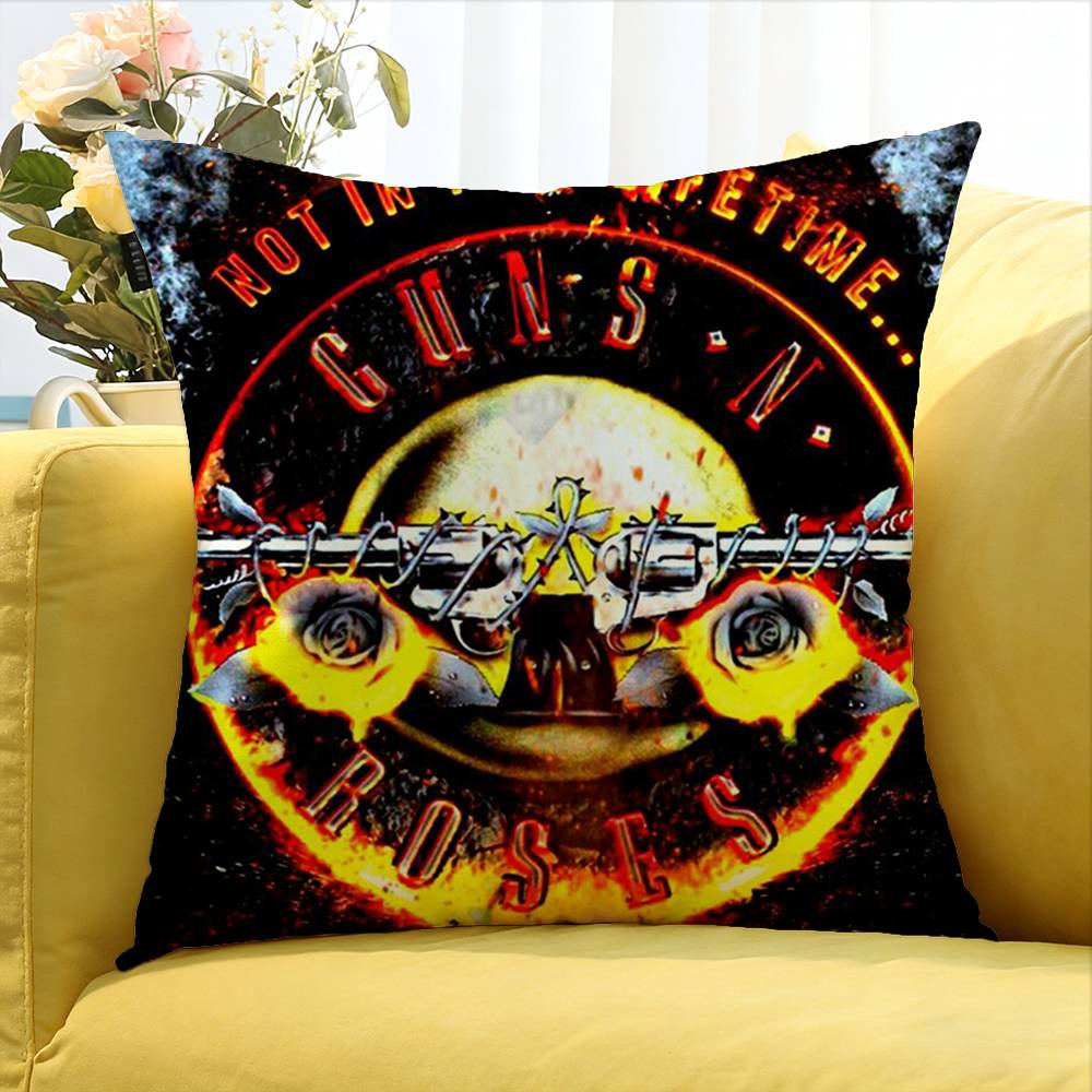 GGuns N RRoses World Various Sizes Square Pillow Case For Car Home Bedchamber Decor
