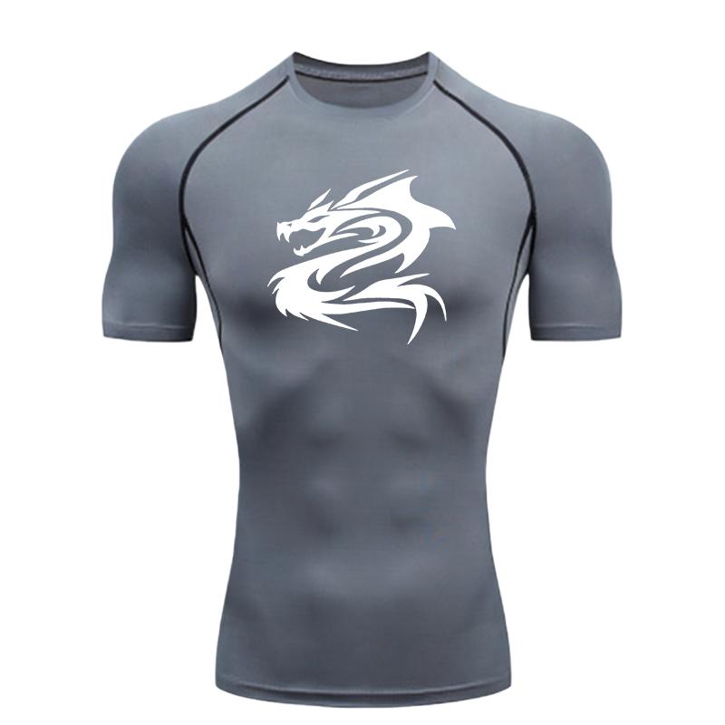 

Men s Sports T-shirt Training Fitness Gym Workout Athletic Tees Rashguard Sports Short Sleeve Quick Dry Moisture-Wicking Sweatshirt Elastic Top XXXL