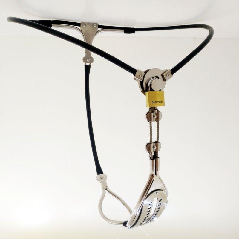 Stainless Steel Female Chastity Belt Invisible Underwear Anal Hole  Bondage Lockable Pants Vaginal Plug Sex Toys for Woman