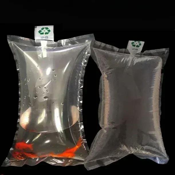 50pcs Ornamental Fish and Shrimp Live Oxygenation Bag Packaging Bags Live Fish Seafood Transporting Thickening Inflatable Bags 10x15cm thin 0.18mm