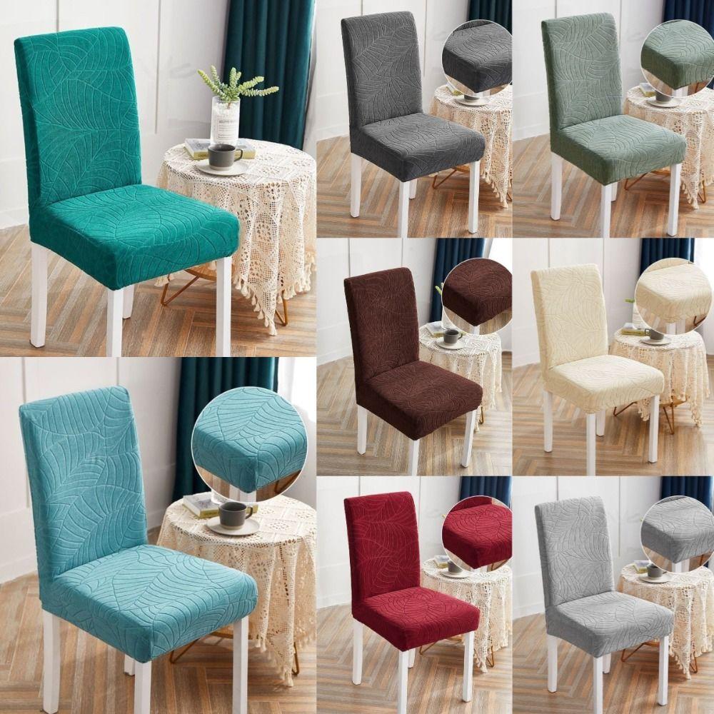 High Back Dining Chair Cover Stretch Jacquard Jacquard Chair Cover Stretch Chair Cover  Kitchen