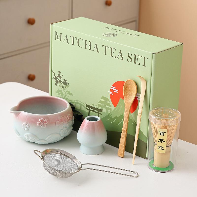Matcha Bowl With Matcha Whisk Set Japanese Matcha Tea Set Matcha Making Kit Tranditional Song Dynasty Tea Ceremony Accessories