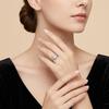 Minimalist Style S925 Stersling Silver White 5CT Emerald Cut 4-Prong Promise Ring VVS Moissanite Solitaire Ring for Women
