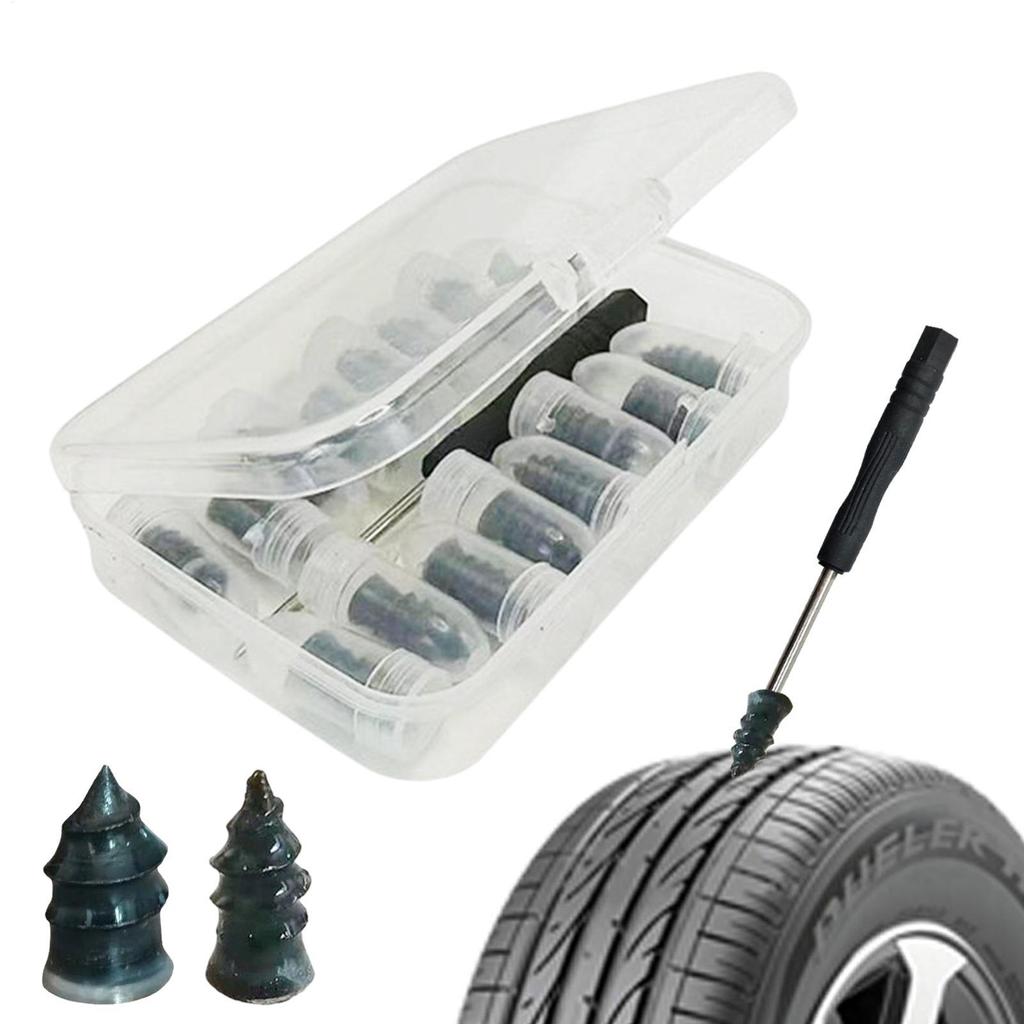 1 BOX Motorcycle Vacuum Tyre Repair Nail Kit Car Scooter Bike Tubeless Rubber Nails Tire Puncture Repair Accessories
