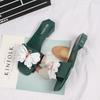 Yuzhihao Summer Women's Rhinestone Butterfly Flat Sandals - Indoor/Outdoor Wear