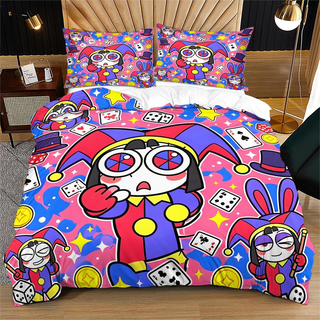 Erstaunliches Digitaler Zirkus Bettbezug Kissenbezug Bettwäsche Set Erwachsener Junge Mädchen Schlafzimmer Dekoration Kinder Geschenk Einzelne Doppelgröße