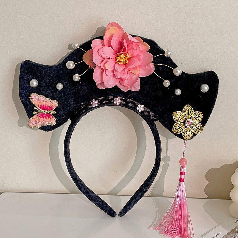 Ancient Royal Court Queen Princess Headband Headdress Classical Hanfu Cheongsam Hair Hoop Accessories
