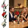 Gröna Blad Simulering Kamelia Blomma Flerfärgad Konstgjord Blomma Bröllopsutsmyckning