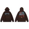Unisex Oversized Hooded Sweatshirt With Letter Print Matching Casual Pants Set Japanese Streetwear Style
