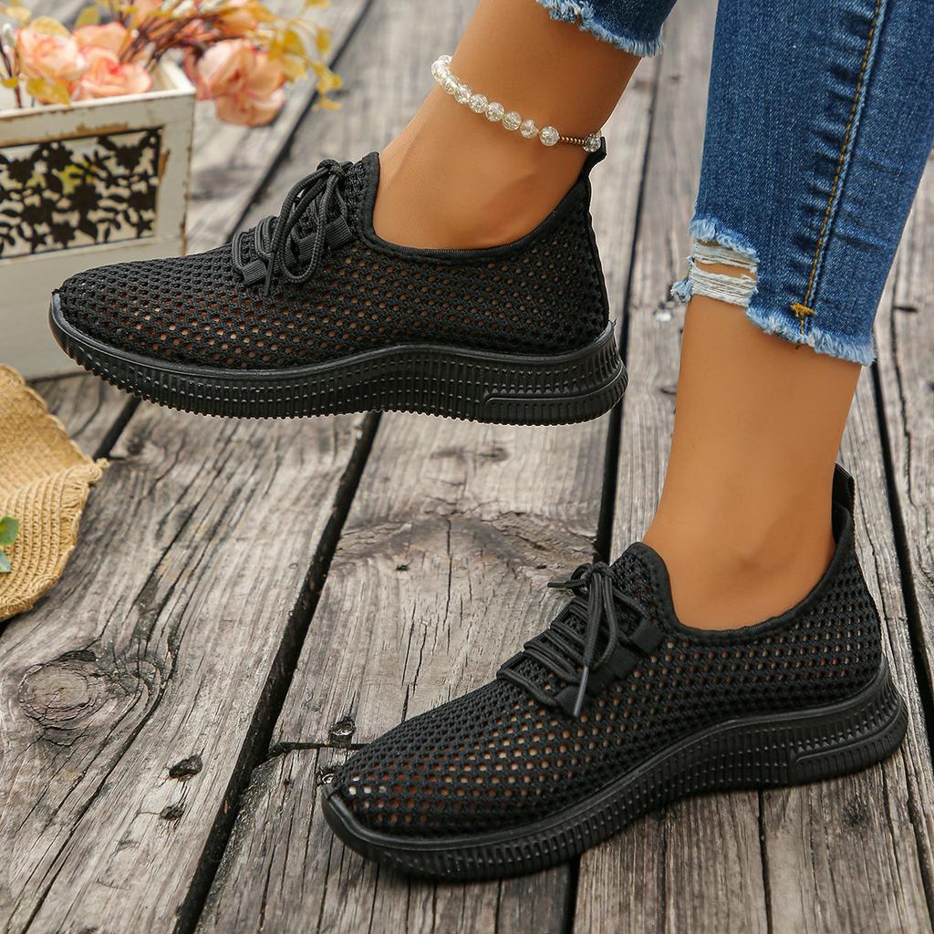 New Large-sized Summer Mesh Shoes for Women, Casual Running Sports Shoes, Mesh Breathable and Comfortable Sports Shoes