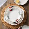 Retro Classic Rooster Ceramic Fruit Bowl & Deep Soup Plate Set