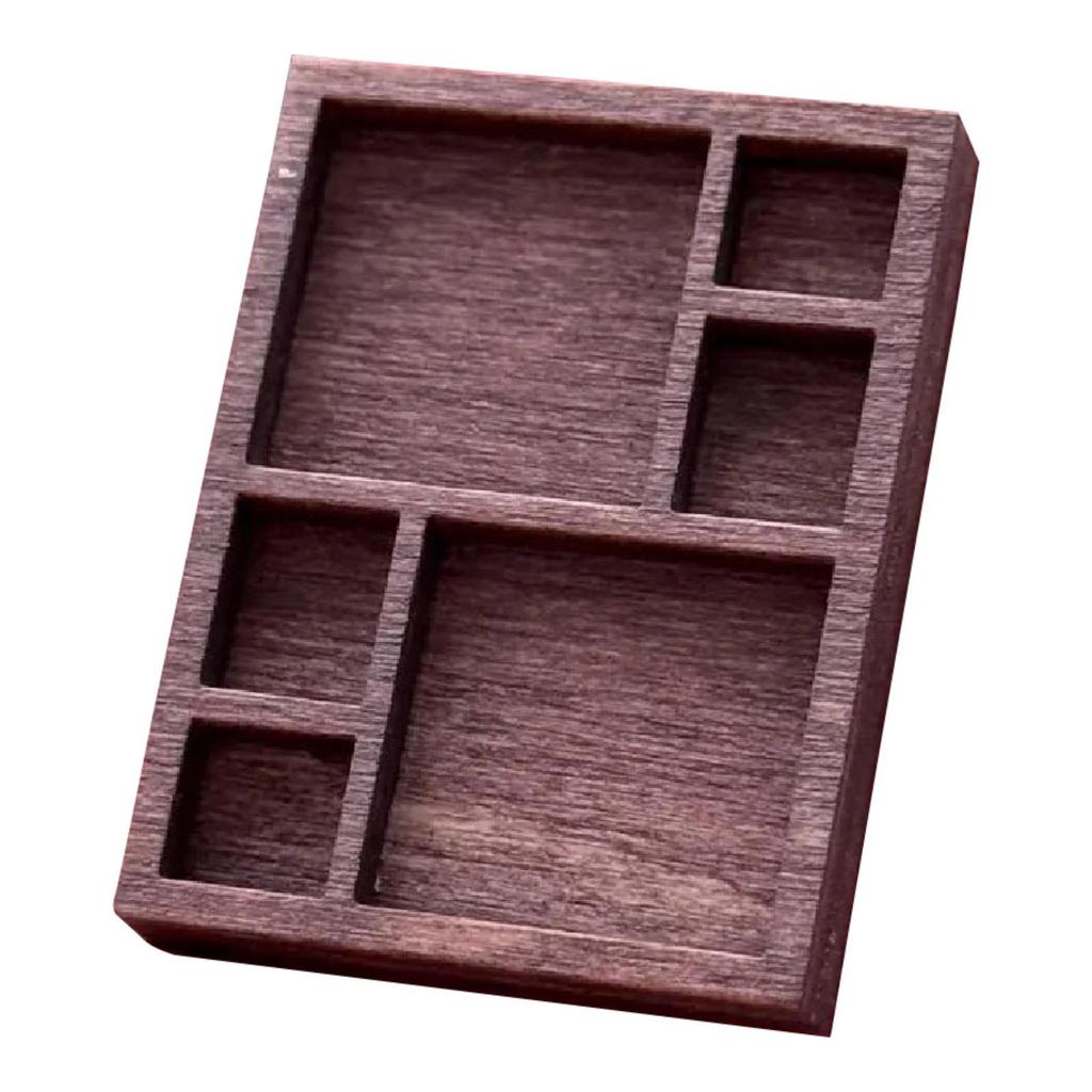 Miniatur Schmuckregal Organisation Kleine Holz Schmuckauslage Tablett Schmuckhalter für Zuhause Büro Puppenhaus Küche Handwerk