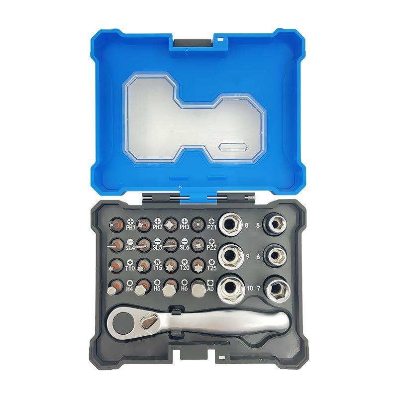 23-in-1 Multi-Functional Ratchet Wrench Tool Set with S2 Steel Bits for Home Repair