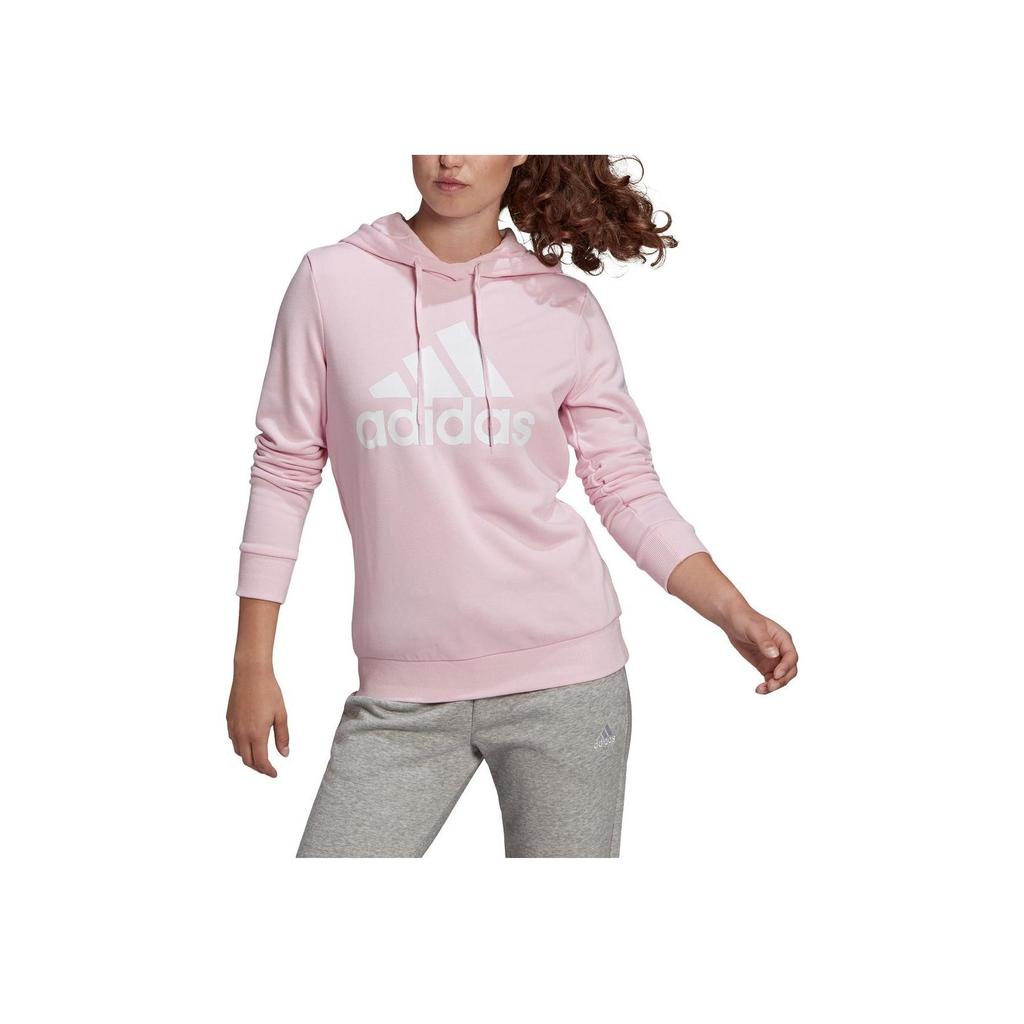 Adidas Logo Print Knit Hooded Sweatshirt American Vintage Women Sweatshirt Pink GM5619