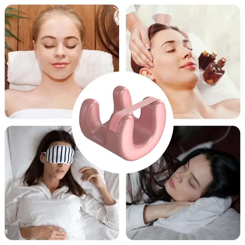 Pressure Reducing Sleep Pillow Anti-Wrinkle Face Support Pillow Ultra-Soft Relaxed Beauty Pillow for Neck Support Side Sleeping