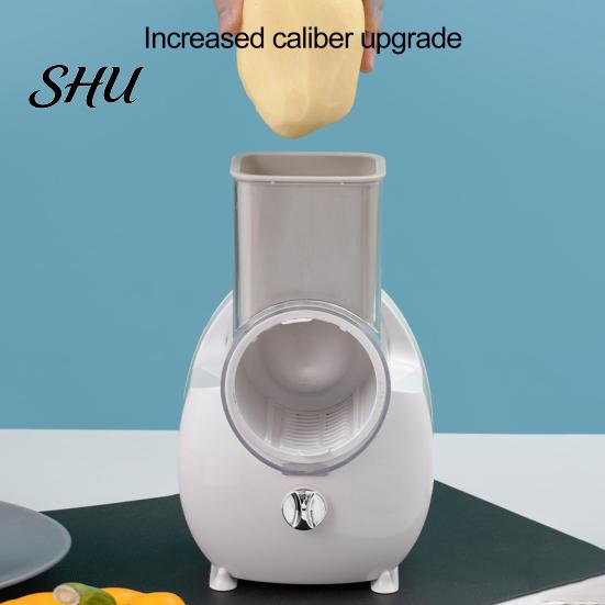 Detachable Electric Salad Maker Cheese Grater Vegetable Multi-purpose Cutter Slicer BPA-Free Potato Scrubber Shredder