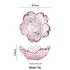 RuHan Japanese Hammered Glass Sakura Dipping Dish