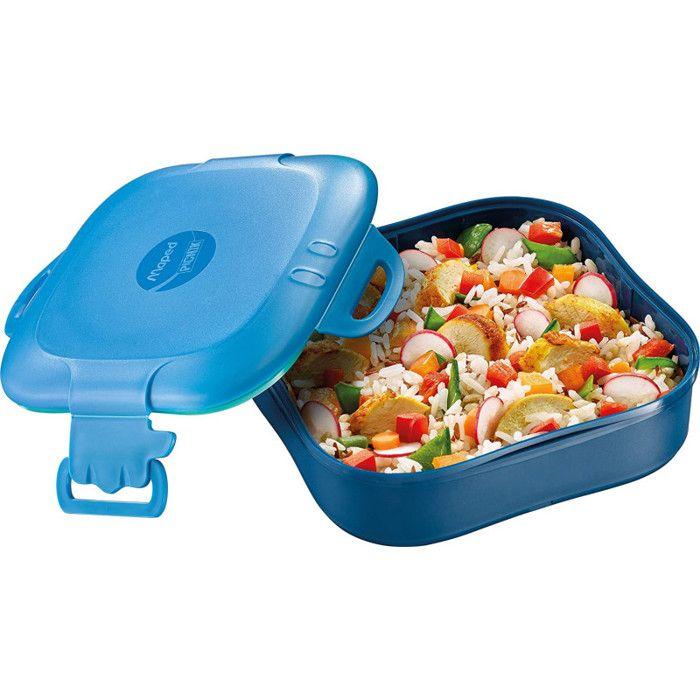 Boîte à déjeuner - plastique - bleu - 1 compartiment - 740ml - 16 x 16 cm - maped