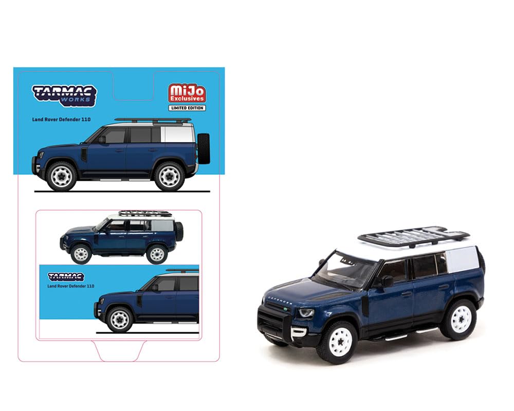 

Tarmac Works Land Rover Defender 110 Синий Tarmac Works Defender Миниатюрная модель 1/64 [Б/У] синий