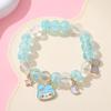 Sanrio Cinnamoroll Crystal Beaded Bracelet - Handmade Cartoon Gift for Female Students, Friends, and Couples.