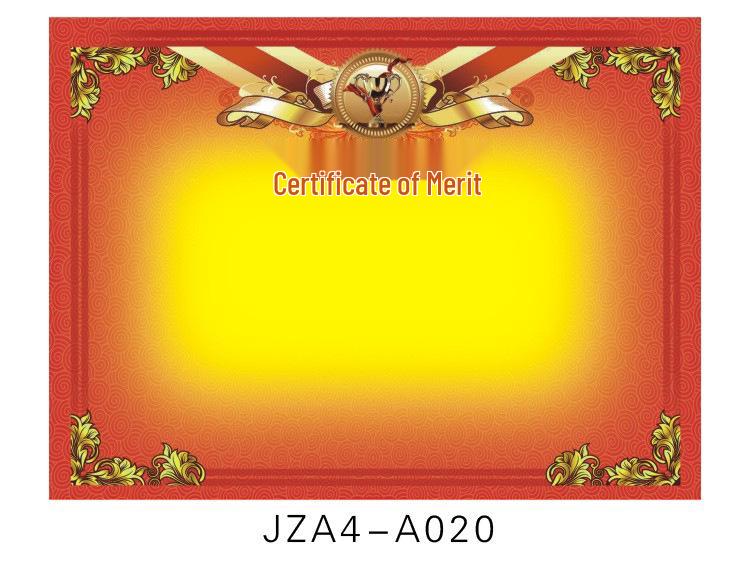 A4 Blank Certificate Paper for Students: Creative Design for Kindergarten and Primary School Commendations and Training Classes.