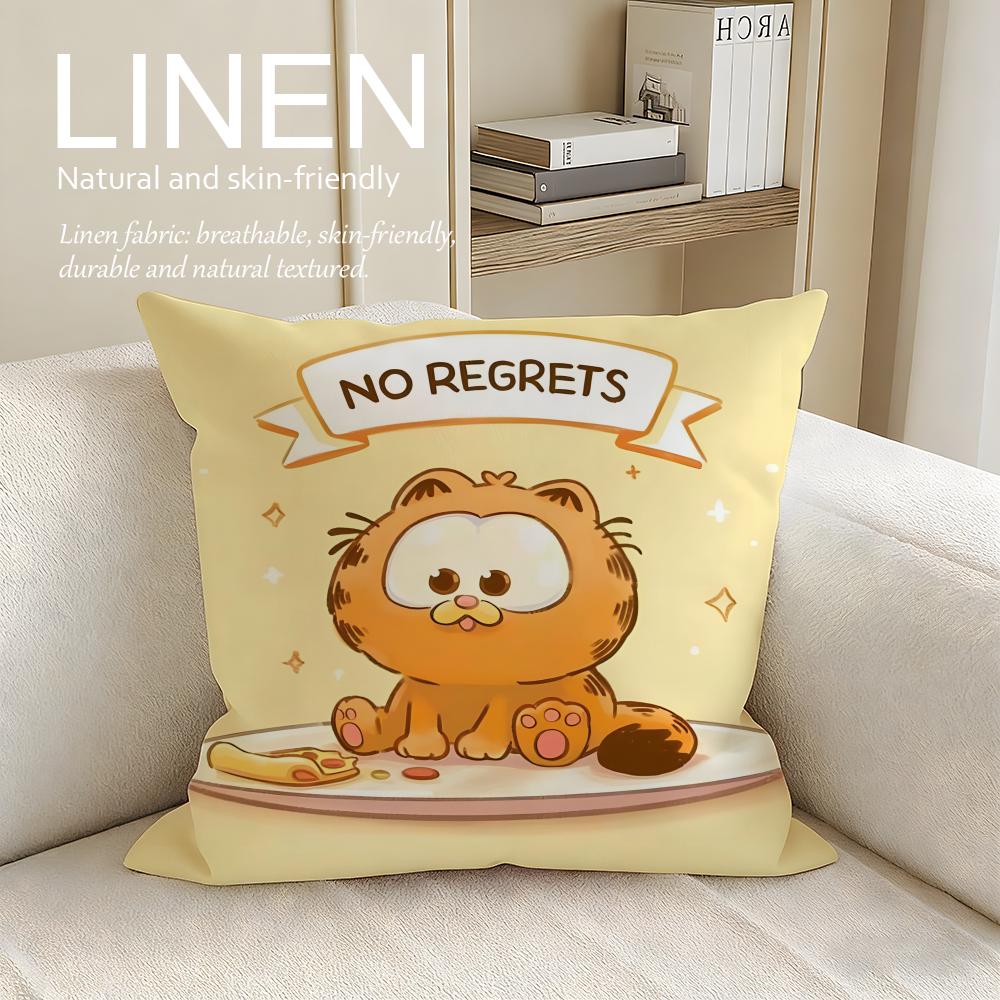 Classic Garfield Cushion Cover Pillowcase Set Pcs x x Breathable Washable Sofa Cushion Cover