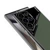 Original Leather Shockproof Phone Cover For Samsung Galaxy S23 S24 S25 Ultra 5G Luxury Hard PC S24Ultra S25Ultra Protection Case