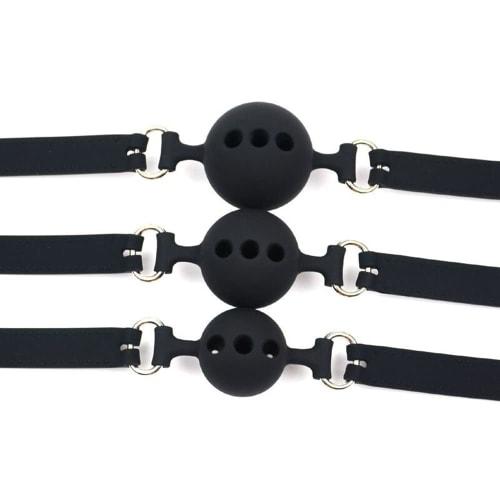 SM Gag Ball, Silicone with Hole, Mouth Plug, Mouth Gag Ball, SM Goods, Restraints, Cosplay, Captive Play, Slave (S-3.5cm Gag)
