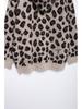 Women's Leopard Print Hooded Knit Sweater - Winter 2024 European and American Style
