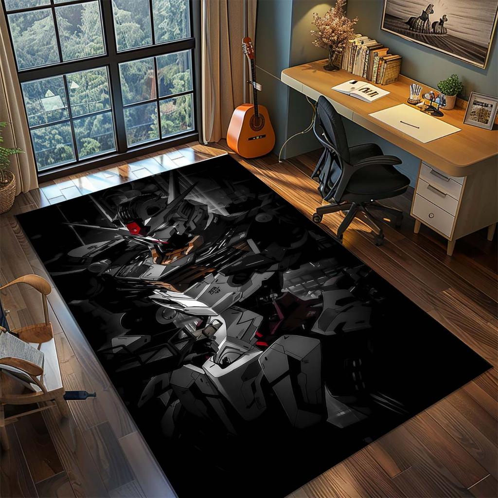 Gundam Anime Mecha Robot Rug Carpet Large Area Rug Non Slip Washable Floor Mat Gamer Room Bedroom Home Decor